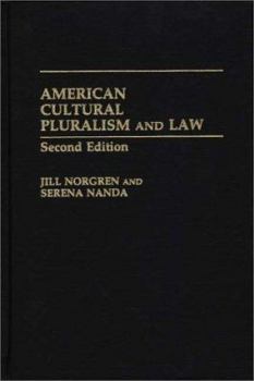 Hardcover American Cultural Pluralism and Law Book