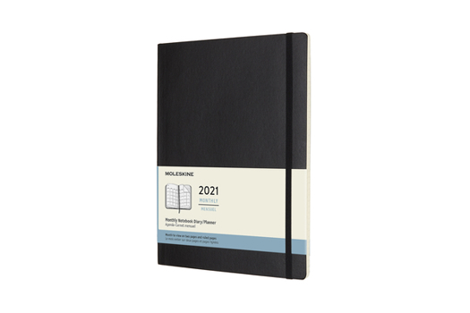 Calendar Moleskine 2021 Monthly Planner, 12m, Extra Large, Black, Soft Cover (7.5 X 9.75) Book