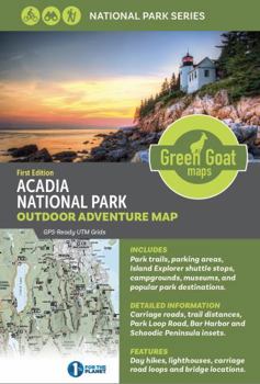 Acadia National Park Outdoor Adventure Map by Green Goat Maps | Single Acadia National Park Waterproof Trail Map