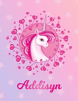 Paperback Addisyn: Addisyn Magical Unicorn Horse Large Blank Pre-K Primary Draw & Write Storybook Paper - Personalized Letter A Initial C Book