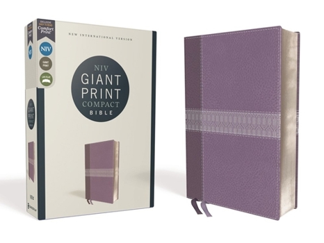 Imitation Leather Niv, Giant Print Compact Bible, Leathersoft, Purple, Red Letter Edition, Comfort Print [Large Print] Book