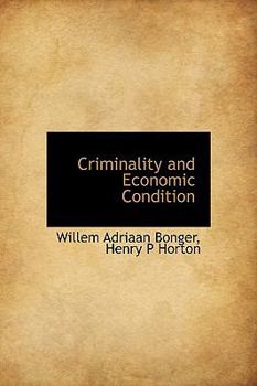 Hardcover Criminality and Economic Condition Book