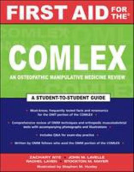 Paperback First Aid for the COMLEX: An Osteopathic Manipulative Medicine Reveiw (First Aid Series) Book