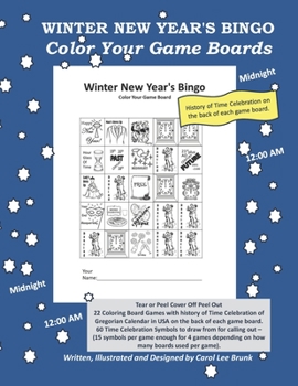 Paperback Winter New Year's Bingo: Color Your Game Boards Book