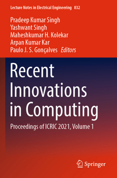 Paperback Recent Innovations in Computing: Proceedings of Icric 2021, Volume 1 Book