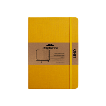 Paperback Moustachine Classic Linen Large Sunflower Yellow Dotted Flex Book