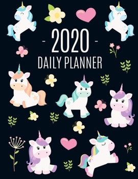 Paperback Baby Unicorn Planner 2020: Cute January - December 2020 Monthly Calendar Organizer For School, Meetings, Work, Office, Appointments Large 2020 Ag Book