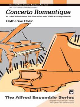 Paperback Concerto Romantique: In Three Movements for Solo Piano with Piano Accompaniment, Sheet Book