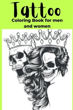 Paperback Tattoo Coloring Book for men and women [Large Print] Book