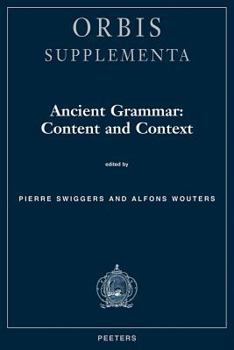 Paperback Ancient Grammar: Content and Context Book