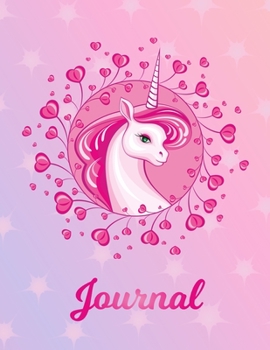 Paperback Journal: Journal Magical Unicorn Horse Large Blank Pre-K Primary Draw & Write Storybook Paper - Personalized Letter J Initial C Book