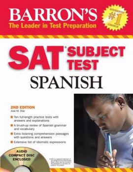 Paperback Barron's SAT Subject Test Spanish with Audio CD Book