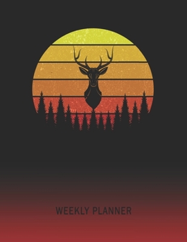 Weekly Planner: Hunting | 2020 - 2021 | Plan Weeks for 1 Year | Retro Vintage Sunset Cover | January 20 - December 20 | Planning Organizer Writing ... | Plan Days, Set Goals & Get Stuff Done