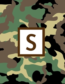 S: Letter Monogrammed 2020 Weekly Planner For Hunter Or Hunting Guide - Camo Camouflage January 2020 - December 2020 (8.5"x11")