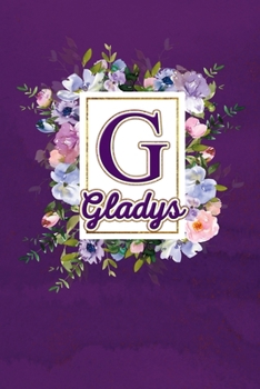 G - Gladys: Monogram initial G for Gladys notebook / Journal: Personalized Name Letter gifts for girls, women & men : School gifts for kids & teachers ... 6x9 Classy Purple Gold Floral Mosaic Finish)