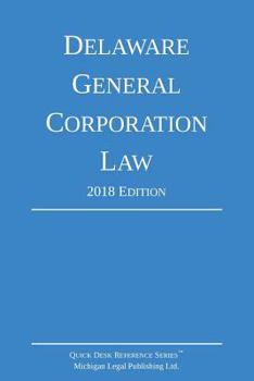 Paperback Delaware General Corporation Law; 2018 Edition Book