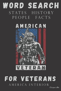 Paperback USA Word Search: STATES - PEOPLE - HISTORY - FACTS. 101 America Puzzles & Art Interior. Larger Print, Fun Easy to Hard Words for ALL AG Book
