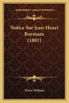 Paperback Notice Sur Jean-Henri Bormans (1881) [French] Book