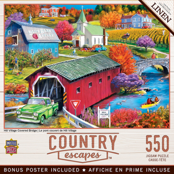 Misc. Country Escapes - Hill Village Covered Bridge 550pc Puzzle Book