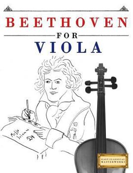 Paperback Beethoven for Viola: 10 Easy Themes for Viola Beginner Book