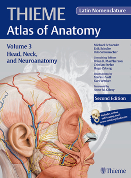 Hardcover Head, Neck, and Neuroanatomy (Thieme Atlas of Anatomy), Latin Nomenclature Book