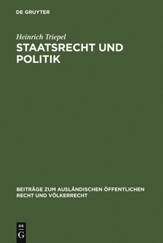 Hardcover Staatsrecht und Politik [German] Book