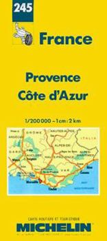 Map Michelin Provence/Cote d'Azur, France Map No. 245 (Michelin Maps & Atlases) [French] Book