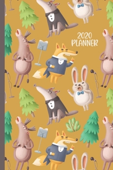 Paperback 2020 Planner: Simple On-The-Go Yearly, Monthly, and Weekly Organizer, Appointment Calendar, and Lined Journal - Singing Fox, Moose, Book