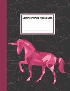 Paperback Graph Paper Notebook: Geometric Unicorn Graphing Paper Notebook Quad Ruled 4 x 4 (0.25'') Graphing Paper Composition Book Gift for Math & Sc Book