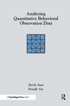 Hardcover Analyzing Quantitative Behavioral Observation Data Book