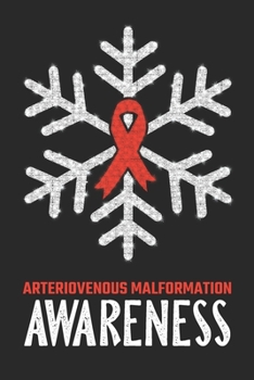 Paperback Arteriovenous Malformation Awareness: Christmas Snowfall College Ruled Arteriovenous Malformation Awareness Journal, Diary, Notebook 6 x 9 inches with Book