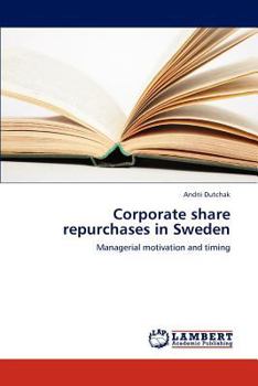 Paperback Corporate share repurchases in Sweden Book