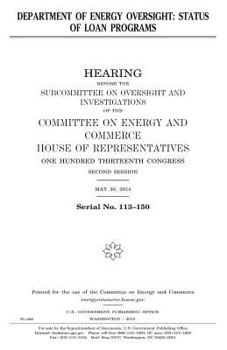 Department of Energy Oversight: Status of Loan Programs