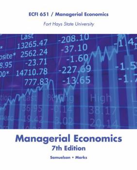 Unknown Binding ECFI 651 / Managerial Economics, Fort Hays State University Book