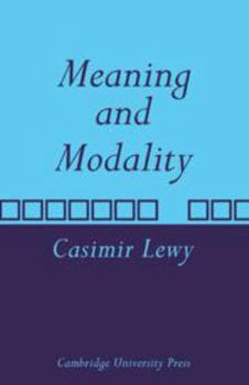 Hardcover Meaning and Modality Book