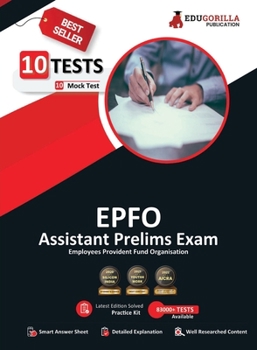 Paperback UPSC EPFO Assistant Prelims Exam Preparation Book 2023 (English Edition) - 10 Full Length Mock Tests (1000 Solved Questions) with Free Access to Onlin Book