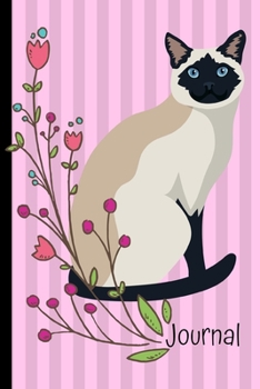 Journal: Anxiety Journal and Coloring Book 6x9 90 Pages Positive Affirmations Mandala Coloring Book Siamese Cat Pink Cover