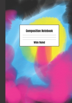 Paperback Composition Notebook: Color Splash Theme Book