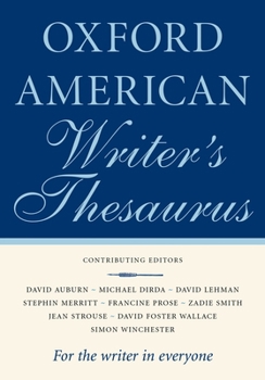 Hardcover The Oxford American Writer's Thesaurus Book