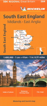 Loose Leaf Michelin Map Great Britain: England, Southeast, Midlands & East Anglia Map 504 Book
