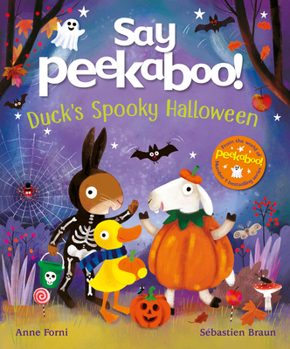 Hardcover Say Peekaboo! Duck's Spooky Halloween Book