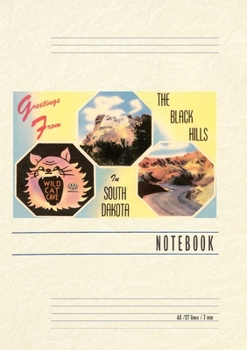Paperback Vintage Lined Notebook Greetings from The Black Hills Book
