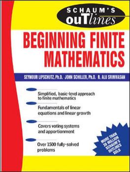 Paperback Schaum's Outline of Beginning Finite Mathematics Book
