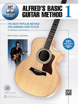 Paperback Alfred's Basic Guitar Method, Bk 1: The Most Popular Method for Learning How to Play, Book & Online Video/Audio/Software Book