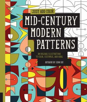 Paperback Mid-Century Modern Patterns: 30 Original Illustrations to Color, Customize, and Hang Book