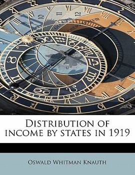 Paperback Distribution of Income by States in 1919 Book