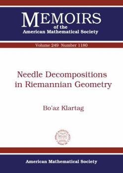 Paperback Needle Decompositions in Riemannian Geometry (Memoirs of the American Mathematical Society) Book