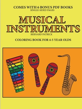 Paperback Coloring Book for 4-5 Year Olds (Musical Instruments) Book
