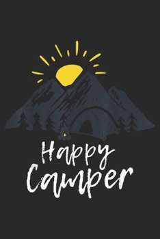 Paperback Happy Camper: Awesome Outdoor Camper Camping Distressed Mountain Hiking Journal/Notebook Blank Lined Ruled 6x9 100 Pages Book