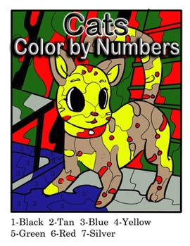 Paperback Cats color by numbers: Coloring Book for Kids Ages 4-8 Book